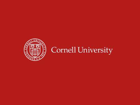Data Security Issues in IR Eileen Driscoll Institutional Planning and Research Cornell University