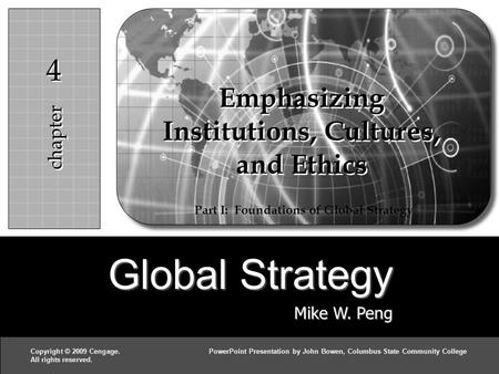 Emphasizing Institutions, Cultures, and Ethics