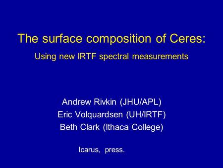 The surface composition of Ceres: Using new IRTF spectral measurements