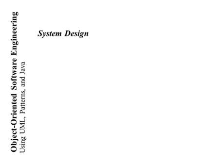 System Design.