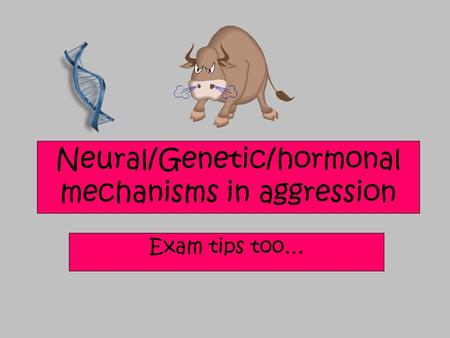 Neural/Genetic/hormonal mechanisms in aggression