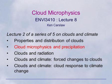 ENVI3410 : Lecture 8 Ken Carslaw