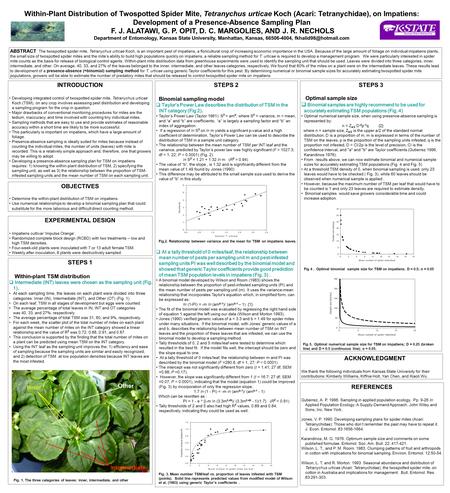 Within-Plant Distribution of Twospotted Spider Mite, Tetranychus urticae Koch (Acari: Tetranychidae), on Impatiens : Development of a Presence-Absence.
