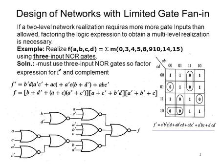 Design of Networks with Limited Gate Fan-in