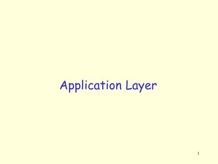 1 Application Layer. 2 Writing Networked Applications TCP UDP IP LL PL TCP UDP IP LL PL TCP UDP IP LL PL Web Browser Web Server Ftp Server Ftp Client.