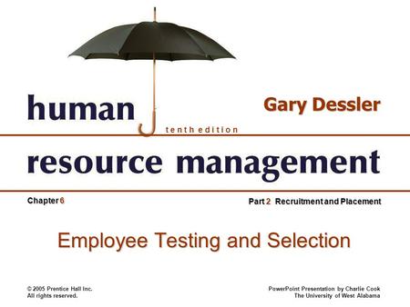 Employee Testing and Selection