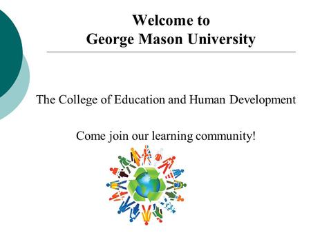 Welcome to George Mason University