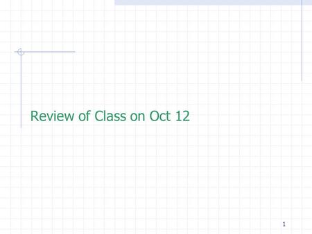 1 Review of Class on Oct 12. 2 Outline of Chapter 4  How to write a function?  Function Prototypes  Function Invocation  Function Definition  The.
