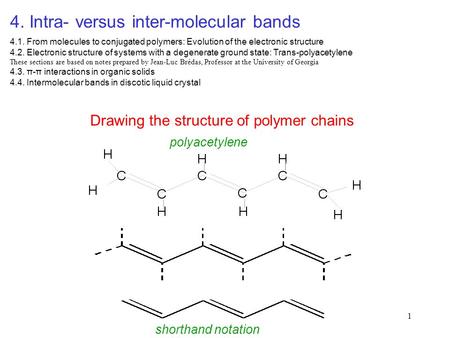Drawing the structure of polymer chains