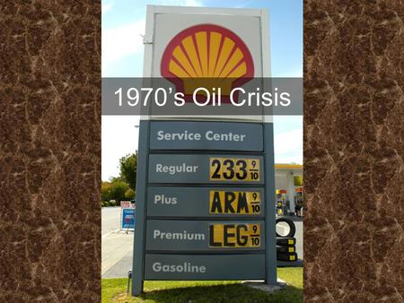 1970’s Oil Crisis. Background Information October 1973 OAPEC cuts off exports to the U.S. and other western countries Why? –Arab countries were upset.