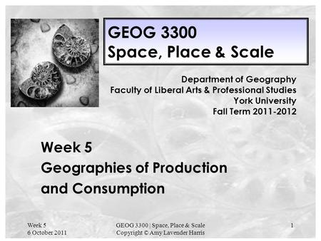 GEOG 3300 Space, Place & Scale