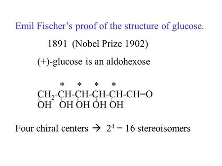 Emil Fischer’s proof of the structure of glucose.