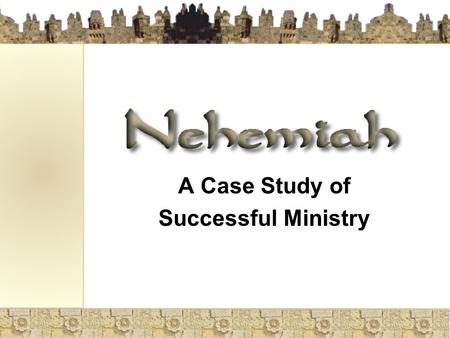 A Case Study of Successful Ministry. Introduction.