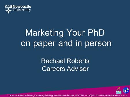 Marketing Your PhD on paper and in person