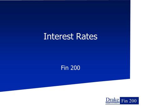 Interest Rates Fin 200.