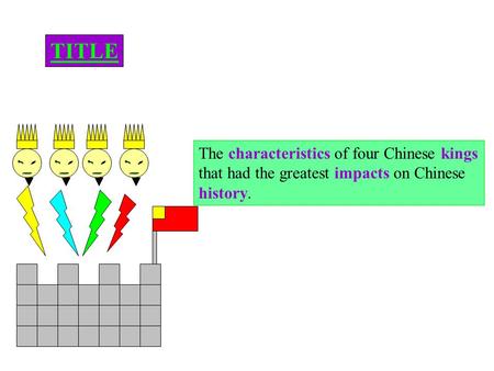 TITLE The characteristics of four Chinese kings that had the greatest impacts on Chinese history.