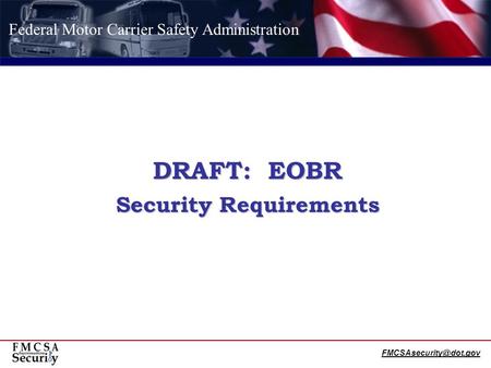 Agenda Scope of Requirement Security Requirements