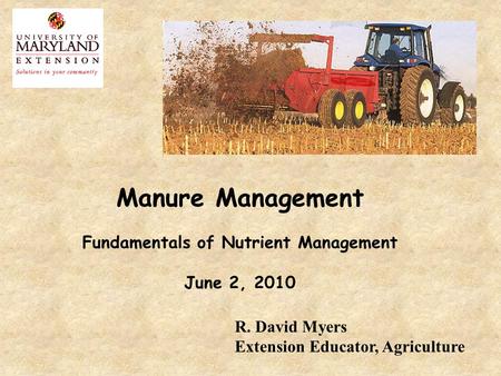 Fundamentals of Nutrient Management