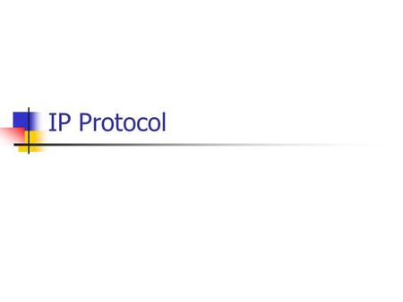 IP Protocol. The Internet Protocol (IP) is a network-layer (Layer 3) protocol that contains addressing information and some control information that enables.