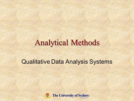 Qualitative Data Analysis Systems