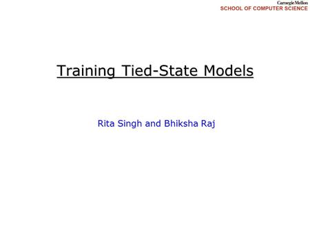 Training Tied-State Models