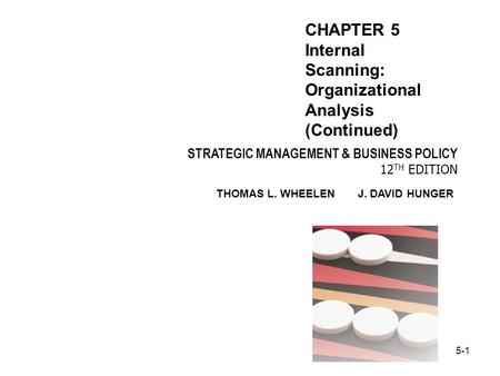 CHAPTER 5 Internal Scanning: Organizational Analysis
