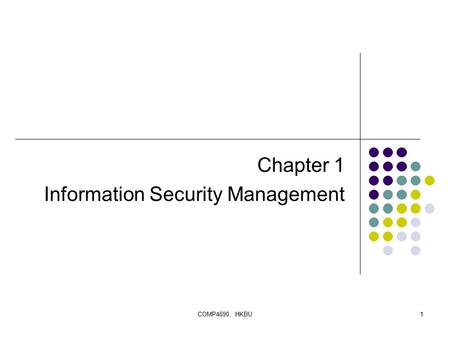 Chapter 1 Information Security Management