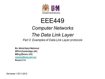 Part 3: Examples of Data Link Layer protocols