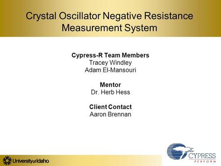 Crystal Oscillator Negative Resistance Measurement System