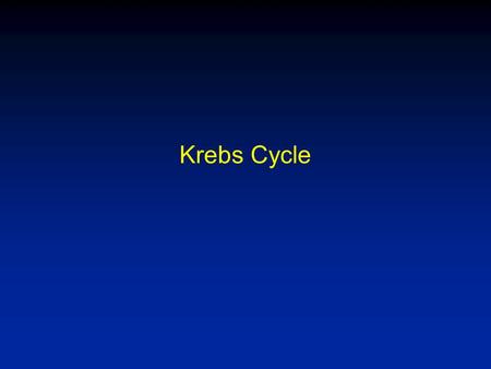 Krebs Cycle. Glycolysis Extracts a Small Portion of Energy Stored in Glucose ~10% getting to pyruvate.