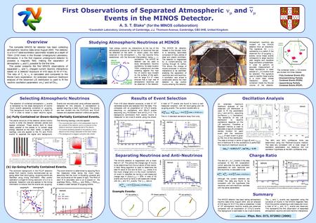 First Observations of Separated Atmospheric  and  Events in the MINOS Detector. A. S. T. Blake* (for the MINOS collaboration) *Cavendish Laboratory,