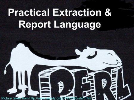 Practical Extraction & Report Language Picture taken from