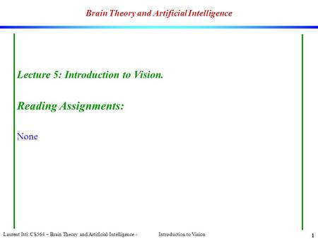 Brain Theory and Artificial Intelligence