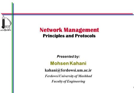 Network Management Principles and Protocols