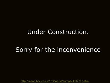 Under Construction. Sorry for the inconvenience.