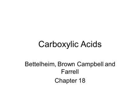 Bettelheim, Brown Campbell and Farrell Chapter 18