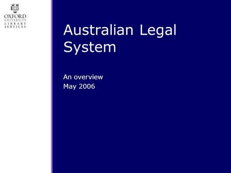 Australian Legal System