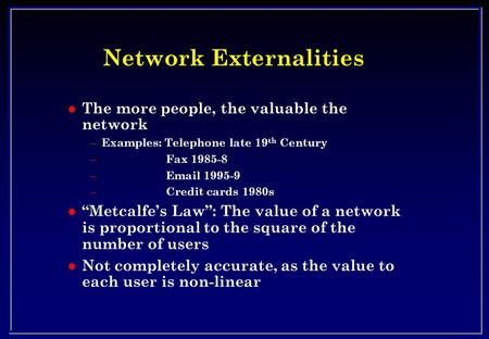 Network Externalities