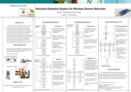 Intrusion Detection System for Wireless Sensor Networks ABSTRACT Wireless sensor networks (WSNs) consist a set of small sensor devices. These devices are.