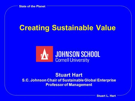 Creating Sustainable Value