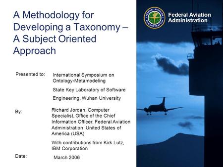A Methodology for Developing a Taxonomy – A Subject Oriented Approach