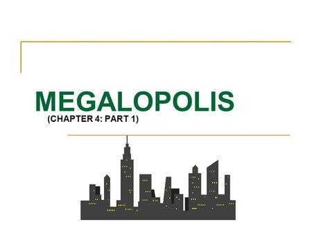 MEGALOPOLIS (CHAPTER 4: PART 1). Your Mental Image?