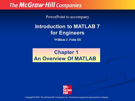 Introduction to MATLAB 7
