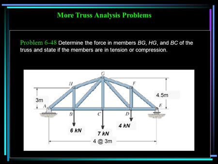 More Truss Analysis Problems