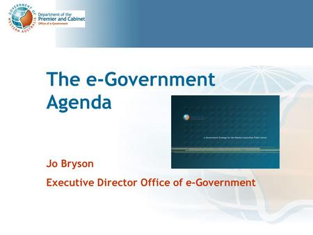 The e-Government Agenda