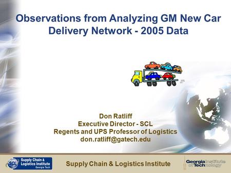 Observations from Analyzing GM New Car Delivery Network Data
