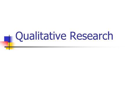 Qualitative Research. Comparing Qualitative and Quantitative Methods Before discussing the differences between qualitative and quantitative methodologies.