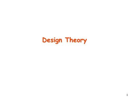 Design Theory.