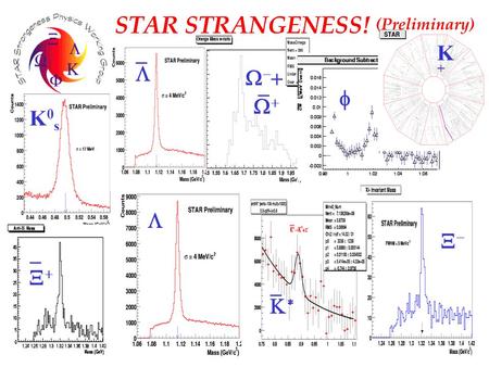 STAR STRANGENESS! K0sK0s    K+K+ (Preliminary)         