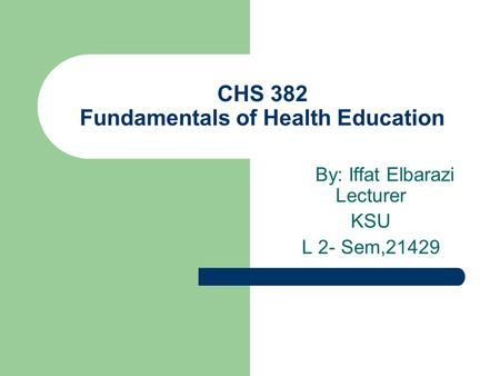 health education